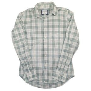 American Eagle Mens Button Down XS Green Check Long Sleeve Super Soft Shirt